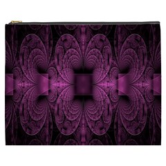 Fractal Magenta Pattern Geometry Cosmetic Bag (xxxl)  by Celenk