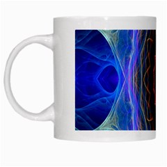 Cosmic Flower Kaleidoscope Art White Mugs by Celenk