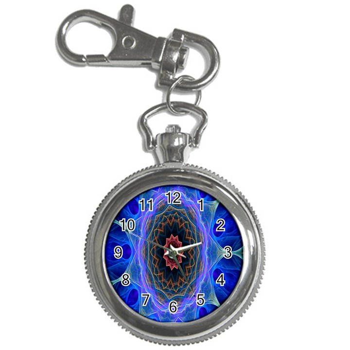 Cosmic Flower Kaleidoscope Art Key Chain Watches