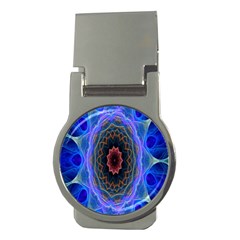 Cosmic Flower Kaleidoscope Art Money Clips (round)  by Celenk