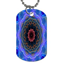 Cosmic Flower Kaleidoscope Art Dog Tag (one Side) by Celenk