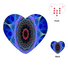 Cosmic Flower Kaleidoscope Art Playing Cards (heart)  by Celenk