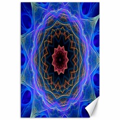 Cosmic Flower Kaleidoscope Art Canvas 12  X 18   by Celenk