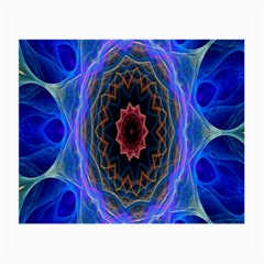 Cosmic Flower Kaleidoscope Art Small Glasses Cloth (2-side) by Celenk