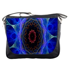 Cosmic Flower Kaleidoscope Art Messenger Bags by Celenk