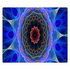 Cosmic Flower Kaleidoscope Art Double Sided Flano Blanket (small)  by Celenk