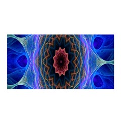 Cosmic Flower Kaleidoscope Art Satin Wrap by Celenk