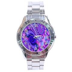 Fractal Fantasy Creative Futuristic Stainless Steel Analogue Watch by Celenk