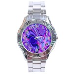 Fractal Fantasy Creative Futuristic Stainless Steel Analogue Watch Front