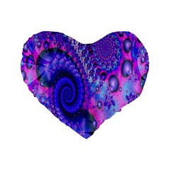 Fractal Fantasy Creative Futuristic Standard 16  Premium Heart Shape Cushions