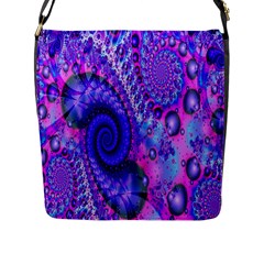 Fractal Fantasy Creative Futuristic Flap Messenger Bag (l)  by Celenk