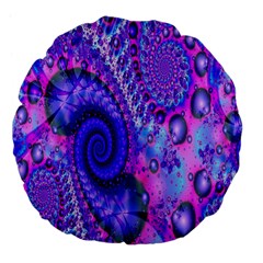 Fractal Fantasy Creative Futuristic Large 18  Premium Flano Round Cushions