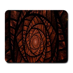 Fractal Red Brown Glass Fantasy Large Mousepads by Celenk