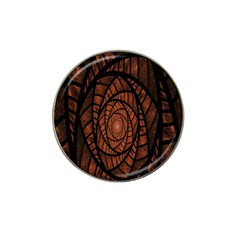 Fractal Red Brown Glass Fantasy Hat Clip Ball Marker (4 Pack) by Celenk