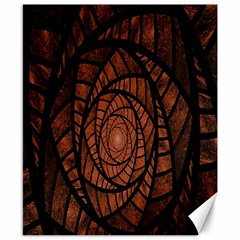 Fractal Red Brown Glass Fantasy Canvas 8  X 10  by Celenk