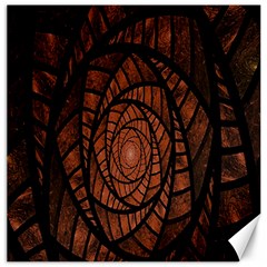 Fractal Red Brown Glass Fantasy Canvas 12  X 12   by Celenk