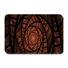 Fractal Red Brown Glass Fantasy Plate Mats by Celenk