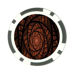 Fractal Red Brown Glass Fantasy Poker Chip Card Guard (10 Pack) by Celenk