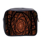 Fractal Red Brown Glass Fantasy Mini Toiletries Bag 2-Side Back