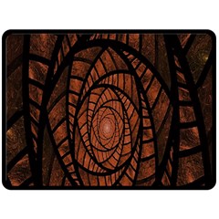 Fractal Red Brown Glass Fantasy Fleece Blanket (large)  by Celenk