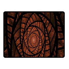 Fractal Red Brown Glass Fantasy Fleece Blanket (small) by Celenk