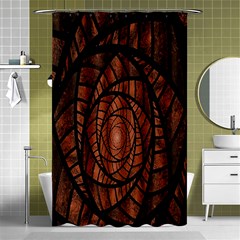 Fractal Red Brown Glass Fantasy Shower Curtain 48  X 72  (small)  by Celenk