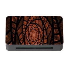 Fractal Red Brown Glass Fantasy Memory Card Reader With Cf by Celenk