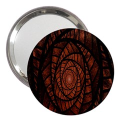 Fractal Red Brown Glass Fantasy 3  Handbag Mirrors by Celenk