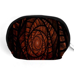 Fractal Red Brown Glass Fantasy Accessory Pouches (medium)  by Celenk