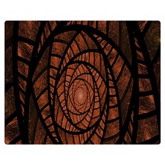 Fractal Red Brown Glass Fantasy Double Sided Flano Blanket (medium)  by Celenk