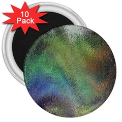 Frosted Glass Background Psychedelic 3  Magnets (10 Pack)  by Celenk