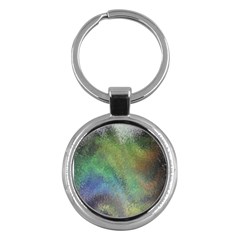 Frosted Glass Background Psychedelic Key Chains (round)  by Celenk