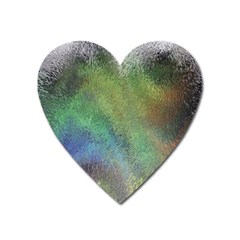 Frosted Glass Background Psychedelic Heart Magnet by Celenk