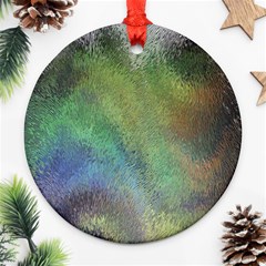 Frosted Glass Background Psychedelic Round Ornament (two Sides) by Celenk