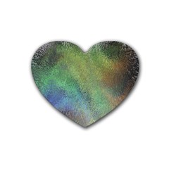 Frosted Glass Background Psychedelic Heart Coaster (4 Pack)  by Celenk