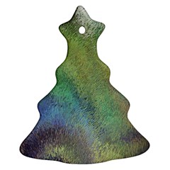 Frosted Glass Background Psychedelic Christmas Tree Ornament (two Sides) by Celenk