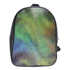 Frosted Glass Background Psychedelic School Bag (xl) by Celenk