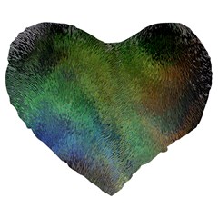 Frosted Glass Background Psychedelic Large 19  Premium Heart Shape Cushions by Celenk