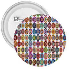 Decorative Ornamental Concentric 3  Buttons by Celenk