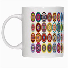 Decorative Ornamental Concentric White Mugs by Celenk