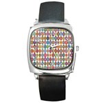 Decorative Ornamental Concentric Square Metal Watch Front