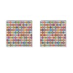 Decorative Ornamental Concentric Cufflinks (Square) Front(Pair)