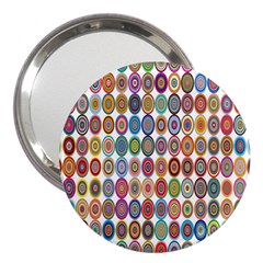 Decorative Ornamental Concentric 3  Handbag Mirrors by Celenk