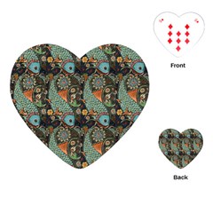 Pattern Background Fish Wallpaper Playing Cards (heart)  by Celenk