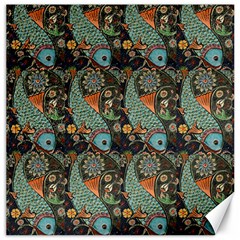 Pattern Background Fish Wallpaper Canvas 20  X 20   by Celenk