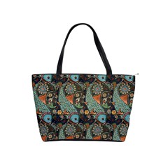 Pattern Background Fish Wallpaper Shoulder Handbags by Celenk