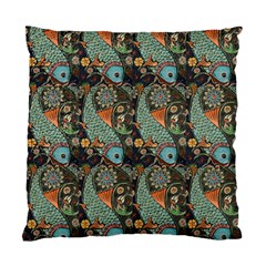 Pattern Background Fish Wallpaper Standard Cushion Case (one Side) by Celenk