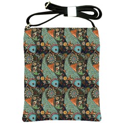 Pattern Background Fish Wallpaper Shoulder Sling Bags by Celenk