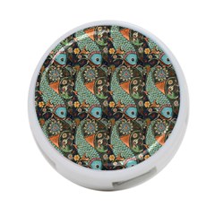 Pattern Background Fish Wallpaper 4-port Usb Hub (two Sides)  by Celenk