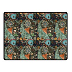 Pattern Background Fish Wallpaper Fleece Blanket (small) by Celenk